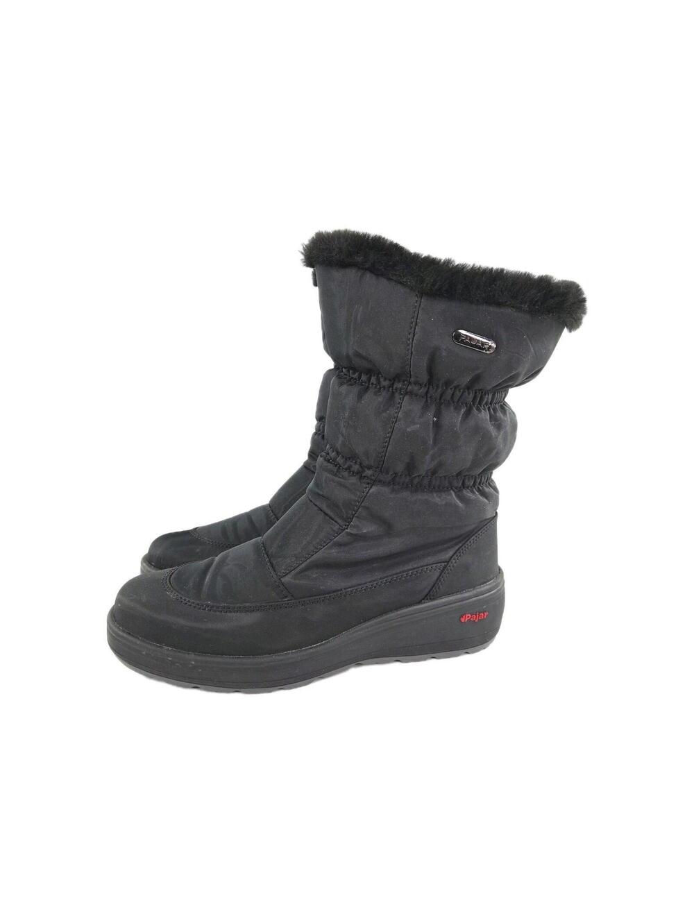 Pajar Women's Snowcap 2 Waterproof Winter Boots US 9.5 Black Full Lined Zip Boot